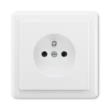 ABB CLASSIC zásuvka 1-násobná 2P+PE ;bílá