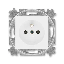 ABB LEVIT zásuvka 1-násobná 2P+PE clonky ;bílá/bílá