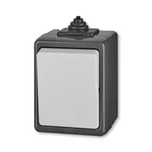 ABB PRAKTIK přepínač střídavý ř.6 IP44 ;šedá