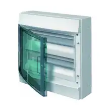ABB rozvodnice na omítku Mistral65 36mod. IP65 průhledná dvířka světle šedá N/PE