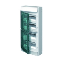 ABB rozvodnice na omítku Mistral65 48mod. IP65 průhledná dvířka světle šedá N/PE