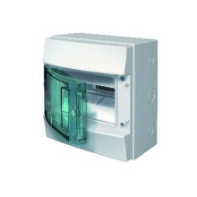 ABB rozvodnice na omítku Mistral65 8mod. IP65 průhledná dvířka světle šedá N/PE