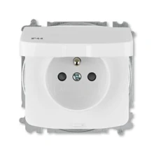ABB TANGO zásuvka 1-násobná 2P+PE clonky bezšroubová IP44 ;bílá