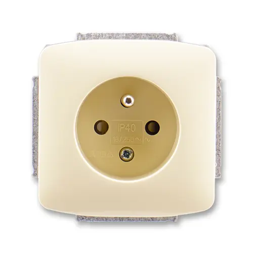 ABB TANGO zásuvka 1-násobná 2P+PE clonky ;slon.kost