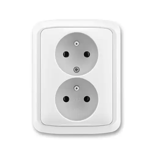 ABB TANGO zásuvka 2-násobná 2x2P+PE ;bílá