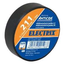 ANTICOR páska.elektroizol.PVC 19X20 Kód:211P Electrix černá