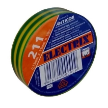 ANTICOR páska.elektroizol.PVC 211.Electrix 15x10 ;zelenožlutá