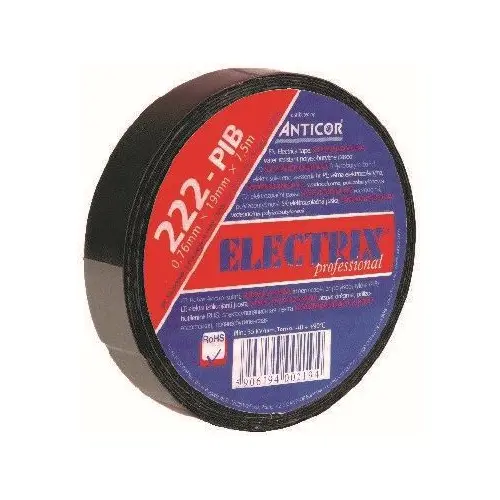 ANTICOR vulkanizační páska PIB 222.Electrix 19x3.5 ;černá
