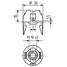BJB klobouk pro objímku E14 vnější závit, černá