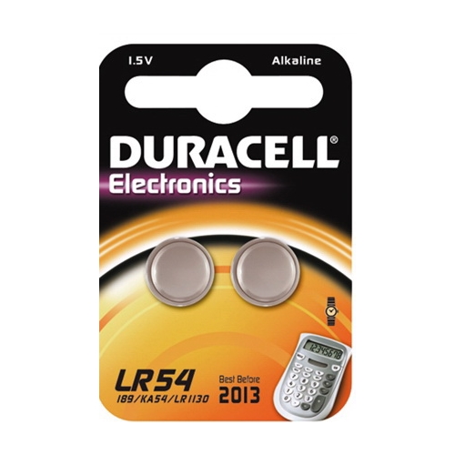 DURACELL baterie alkalická knoflíková LR54/189 ; BL2