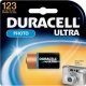 DURACELL baterie lithiová foto. ULTRA CR123/A123/CR17345; BL1