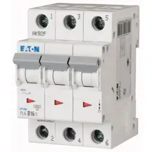 EATON jistič PL6 3-pól. 16A B 6kA