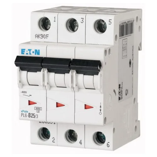 EATON jistič PL6 3-pól. 25A B 6kA