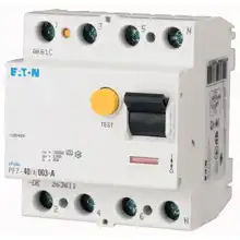 EATON proudový chránič 4-pólový 25A 30mA 6kA /286504/
