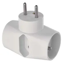 EMOS adaptér rozbočovací 2xkulatá 1x plochá 250V/16A max.EF-F Kód:P0023N
