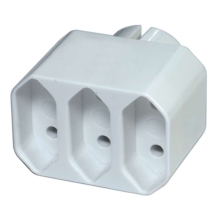 EMOS adaptér rozbočovací. 3xplocha 250V/3x2.5A max.DG-ZD01/3 Kód:P0013