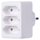 EMOS adaptér rozbočovací. 3xplocha 250V/3x2.5A max.DG-ZD01/3 Kód:P0013