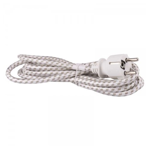 EMOS flexošňůra 3x0.75mm opředena 2.4m KF-CR5-HO3RT-F 250V/10A max. k žehličce