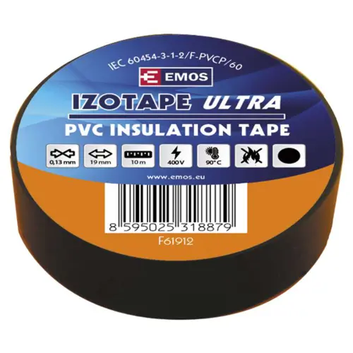 EMOS izolační páska PVC 0.13mmx19mm/10m 19/10 černá Kód:F61912