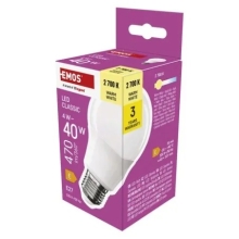 EMOS LED bulb A60 4W/40W E27 2700K 470m NonDim 30Y opál