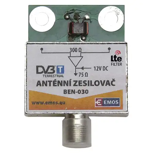 EMOS předzesilovač anténní BEN-030 30dB VHF/UHV Kód:J5803