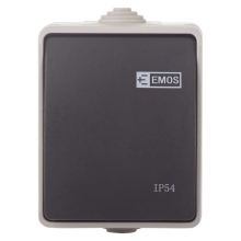 EMOS Přepínač nástěnný střídavý 250V/10 IP54 řaz.č.6 schodišťový