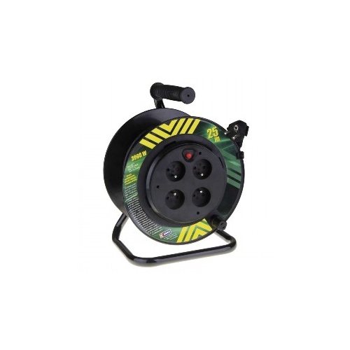 EMOS prodlužovací přívod na bubnu 4-zás. 25m PVC pev.střed. NFH-050 3Gx1.5mm