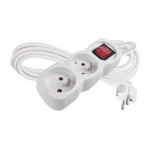 EMOS prodlužovák 2-zásuvkový 3m s vypínačem P1213 250V/16A