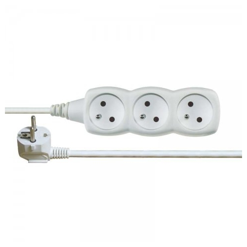 EMOS prodlužovák 3-zásuvkový 5m bez vypínače P0315C 250V/10A H05VV-F3Gx1mm