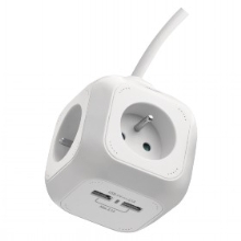 EMOS prodlužovák 4-zás. +2xUSB 1.9m P04119U 250V/16A max.H05VV-F3Gx1.5mm