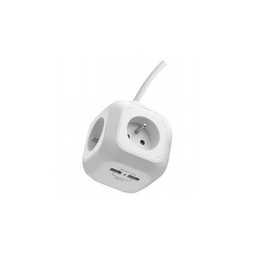 EMOS prodlužovák 4-zás. +2xUSB 1.9m P04119U 250V/16A max.H05VV-F3Gx1.5mm