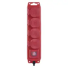 EMOS prodlužovák 4-zásuvkový 3m s vypínačem P14131 250V/16A IP44