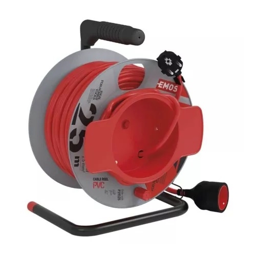 EMOS prodlužovák na bubnu 1-zásuvkový 25m PVC DG-XZF01 tepel.pojis.