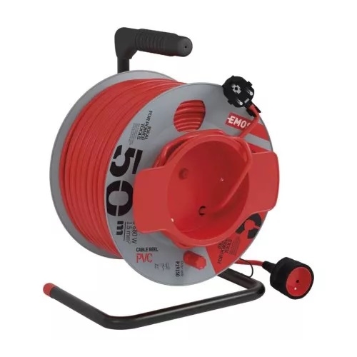 EMOS prodlužovák na bubnu 1-zásuvkový 50m PVC DG-XZF01 tepel.pojis