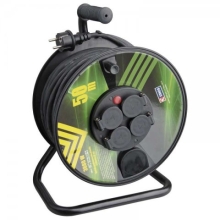 EMOS prodlužovák na bubnu 4-zásuvkový 50m guma KF-FBG-23PJ 3Gx1.5mm