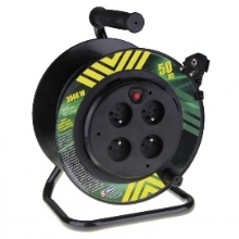 EMOS prodlužovák na bubnu 4-zásuvkový 50m PVC pev.střed. NFH-049 3Gx1.5mm