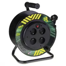 EMOS prodlužovák na bubnu 4-zásuvkový 50m PVC pev.střed. NFH-049 3Gx1.5mm