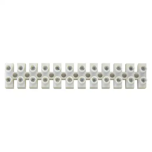 EMOS řadová svorkovnice 12x 6 mm2 ;bílá /KL1/ 015