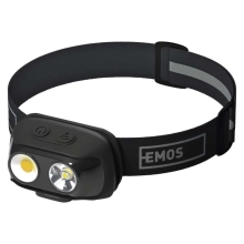 EMOS svítilna čelovka nabíjecí 500lm/130m IP44 ; černá