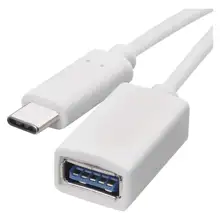 EMOS USB kabel 3.0 A/M -USB C/F 15cm bílá