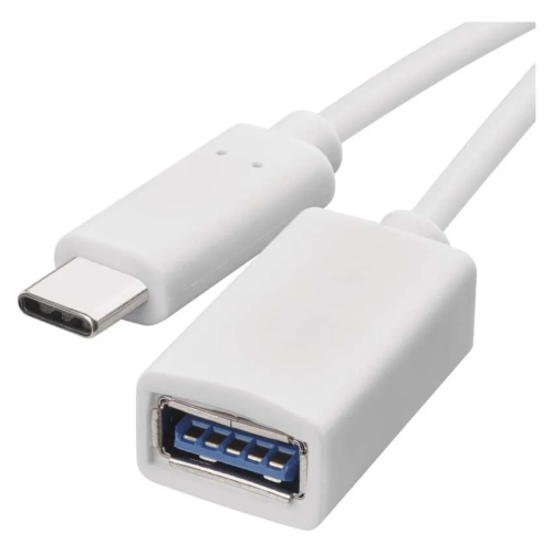 EMOS USB kabel 3.0 A/M -USB C/F 15cm bílá