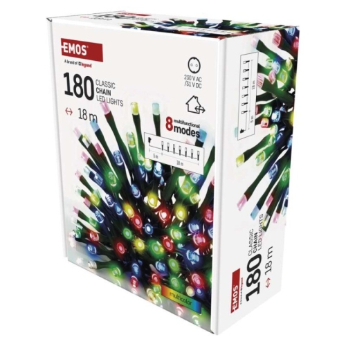 EMOS ván.osvětlení 180LED XMAS CLS TIMER MF 18M MC