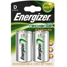 ENERGIZER baterie nabíjecí POWER.PLUS 2500mAh D/HR20 ;BL2