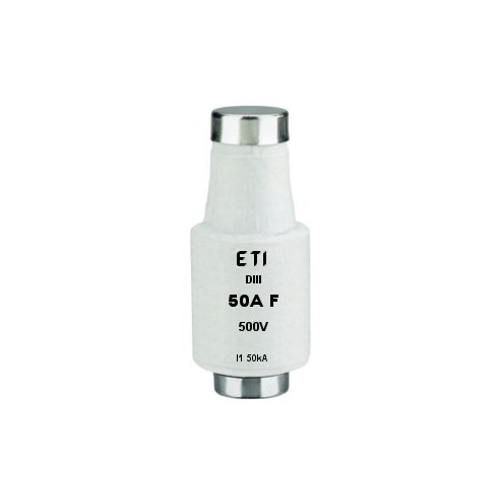 ETI pojistka.keramická DIII-50A normální 500V bílá