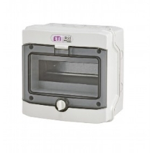 ETI rozvodnice na omítku ECH-8G 8mod. IP65 průhledná dvířka šedá