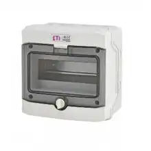 ETI rozvodnice na omítku ECH-8G 8mod. IP65 průhledná dvířka šedá