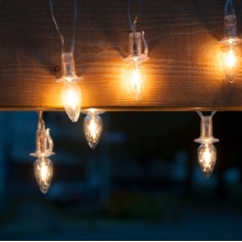 EXIHAND ván.souprava.LED.filam. Šiška venkovní 20V/0.2W ; čirá/čirá.kab.