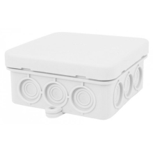 FAMATEL krabice na omítku K12 85x85x40mm IP55 ;šedá naklap.víko