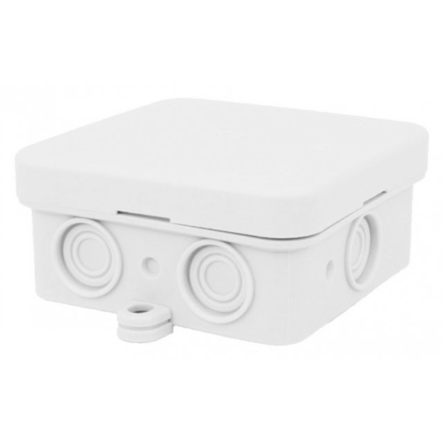 FAMATEL krabice na omítku K8 75x75x36mm IP55 ;šedá naklap.víko