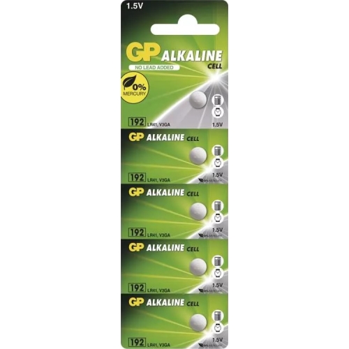 GP baterie alkalicka-knoflík. LR41 1.5V/24mAh Alkaline GP 192F blistr-1ks